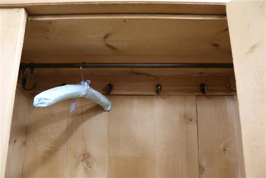 Two pine wardrobes W.78cm and 84cm